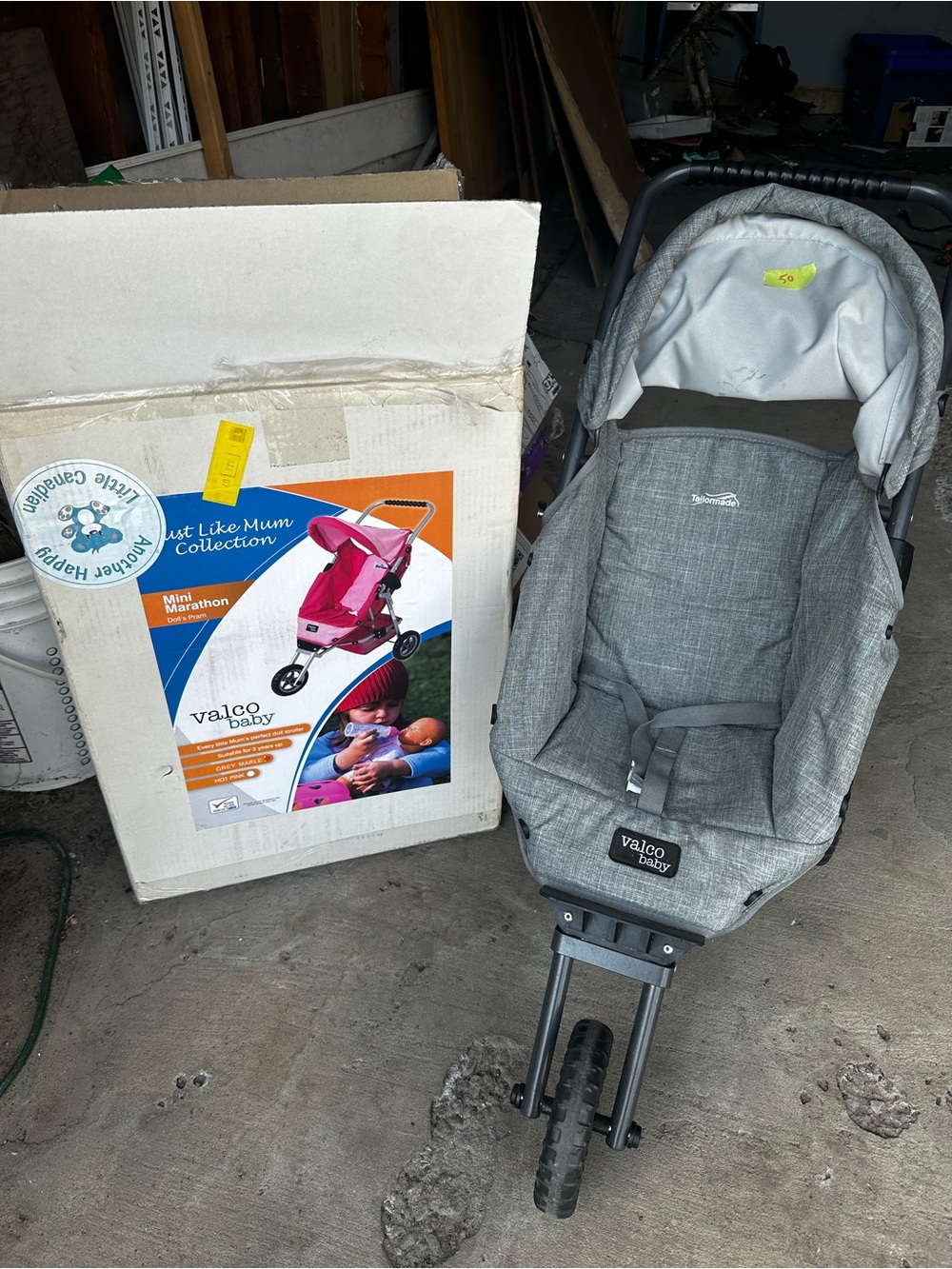 Valco Doll Single Jogging Stroller - Gray